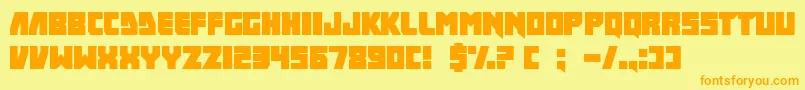 IFinkUFreeky Font – Orange Fonts on Yellow Background