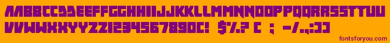 IFinkUFreeky Font – Purple Fonts on Orange Background