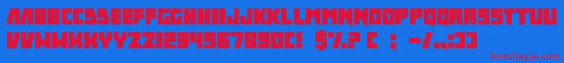 IFinkUFreeky Font – Red Fonts on Blue Background