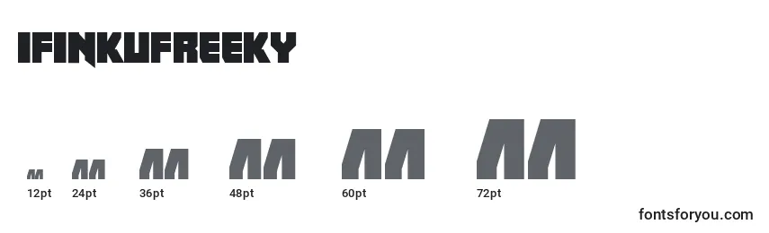 IFinkUFreeky Font Sizes