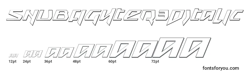 Snubfighter3DItalic Font Sizes