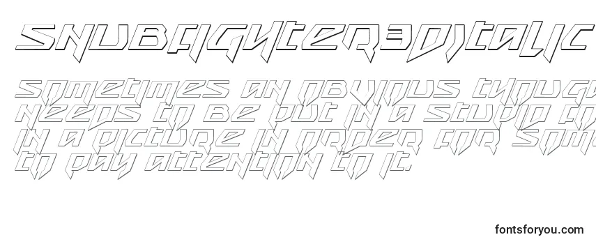 Review of the Snubfighter3DItalic Font
