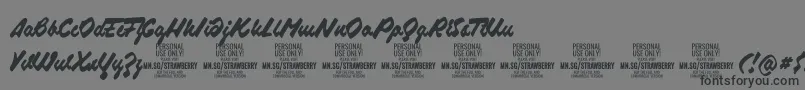 Police StrawberryscriptPersonalUse – polices noires sur fond gris