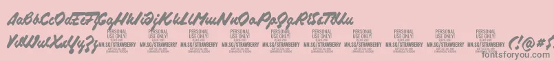 Más sobre la fuente StrawberryscriptPersonalUse fuente StrawberryscriptPersonalUse – Fuentes Grises Sobre Fondo Rosa