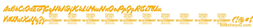 フォントStrawberryscriptPersonalUse – オレンジのフォント
