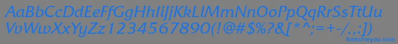 フォントFrq56C – 灰色の背景に青い文字