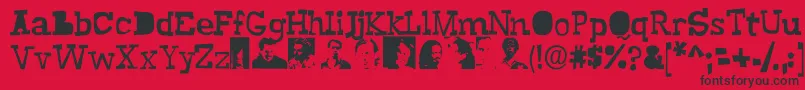 fuente Buscemi – Fuentes Negras Sobre Fondo Rojo