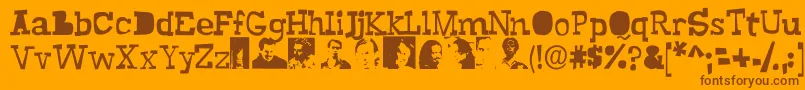 Buscemi Font – Brown Fonts on Orange Background