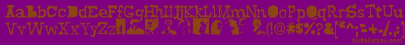 Buscemi Font – Brown Fonts on Purple Background