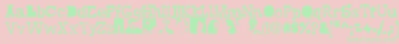 Buscemi Font – Green Fonts on Pink Background