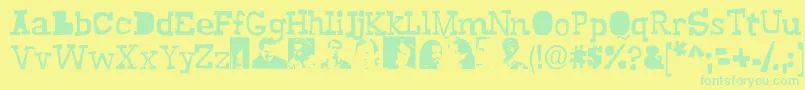 Buscemi Font – Green Fonts on Yellow Background