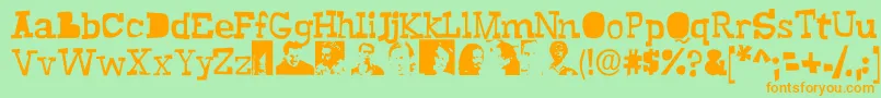 Buscemi Font – Orange Fonts on Green Background