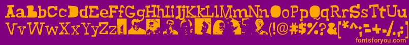 More about Buscemi Font Buscemi Font – Orange Fonts on Purple Background