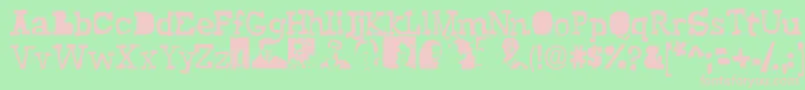 Buscemi Font – Pink Fonts on Green Background