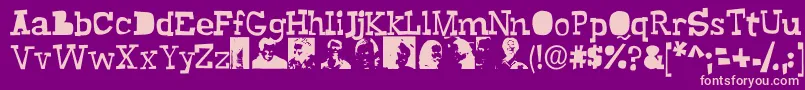 Buscemi Font – Pink Fonts on Purple Background