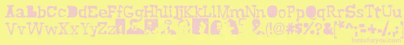 Buscemi Font – Pink Fonts on Yellow Background