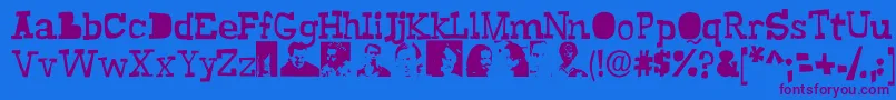 Buscemi Font – Purple Fonts on Blue Background