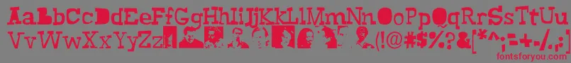 Buscemi Font – Red Fonts on Gray Background