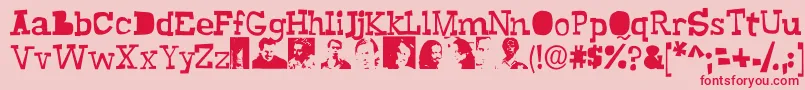 Buscemi Font – Red Fonts on Pink Background