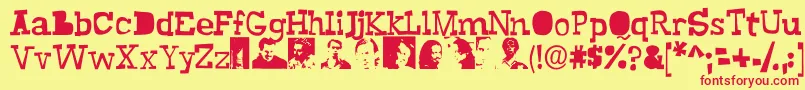 Buscemi Font – Red Fonts on Yellow Background