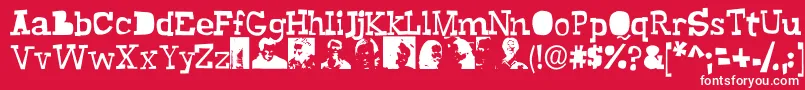 Buscemi Font – White Fonts on Red Background