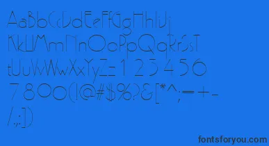 PergamonRegular font – Black Fonts On Blue Background