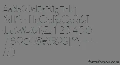 PergamonRegular font – Black Fonts On Gray Background