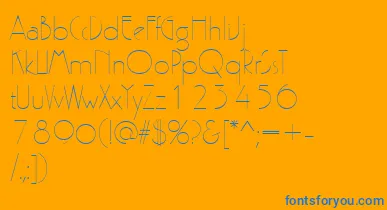 PergamonRegular font – Blue Fonts On Orange Background