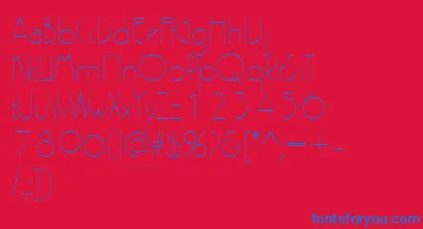 PergamonRegular font – Blue Fonts On Red Background