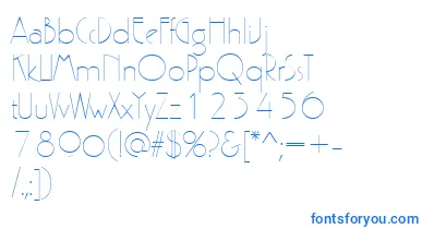 PergamonRegular font – Blue Fonts On White Background