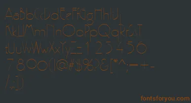 PergamonRegular font – Brown Fonts On Black Background