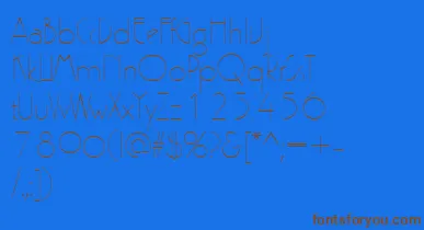 PergamonRegular font – Brown Fonts On Blue Background