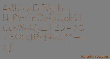 PergamonRegular font – Brown Fonts On Gray Background