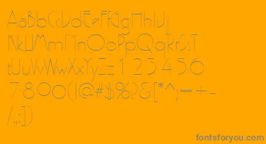 PergamonRegular font – Gray Fonts On Orange Background