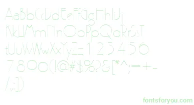PergamonRegular font – Green Fonts On White Background