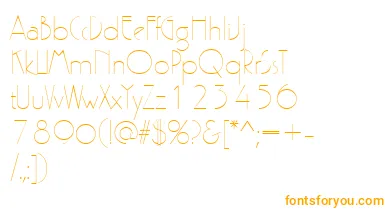 PergamonRegular font – Orange Fonts On White Background