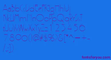 PergamonRegular font – Purple Fonts On Blue Background