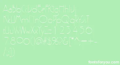 PergamonRegular font – White Fonts On Green Background
