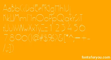 PergamonRegular font – White Fonts On Orange Background