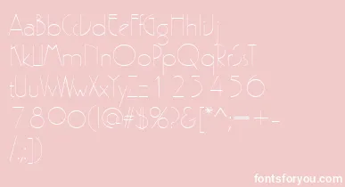 PergamonRegular font – White Fonts On Pink Background