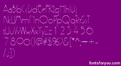 PergamonRegular font – White Fonts On Purple Background