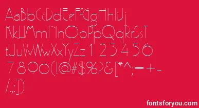 PergamonRegular font – White Fonts On Red Background