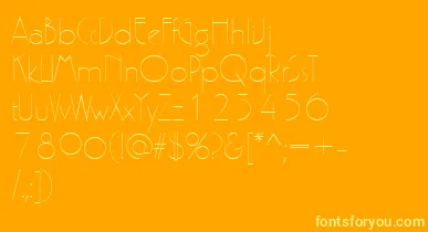 PergamonRegular font – Yellow Fonts On an Orange Background