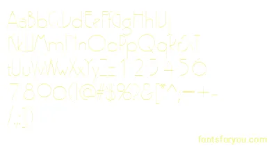 PergamonRegular font – Yellow Fonts On White Background