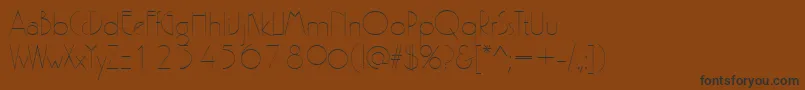 PergamonRegular-Schriftart – Schwarze Schriften auf braunem Hintergrund