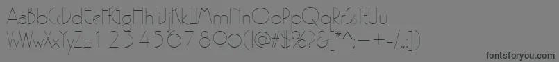 PergamonRegular-Schriftart – Schwarze Schriften auf grauem Hintergrund