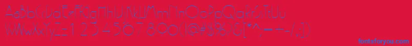 PergamonRegular Font – Blue Fonts on Red Background