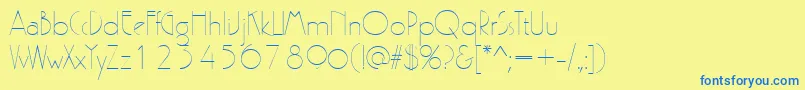 PergamonRegular Font – Blue Fonts on Yellow Background