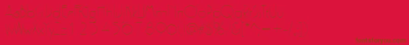 Police PergamonRegular – polices brunes sur fond rouge