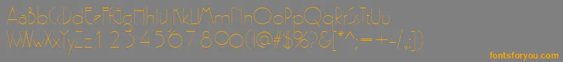 PergamonRegular Font – Orange Fonts on Gray Background